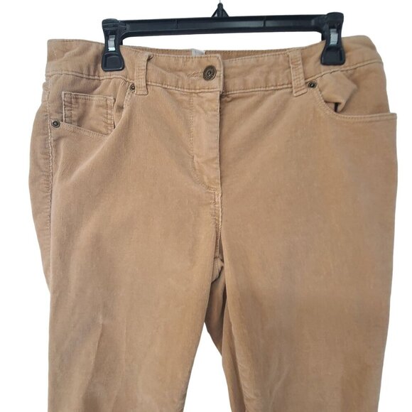 Chico's Women's Strech Corduroy Pants Tan Size M Cabincore Light Academia - Picture 3 of 6